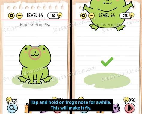 how to solve level 64 in brain test|level 64 help this frog answers.